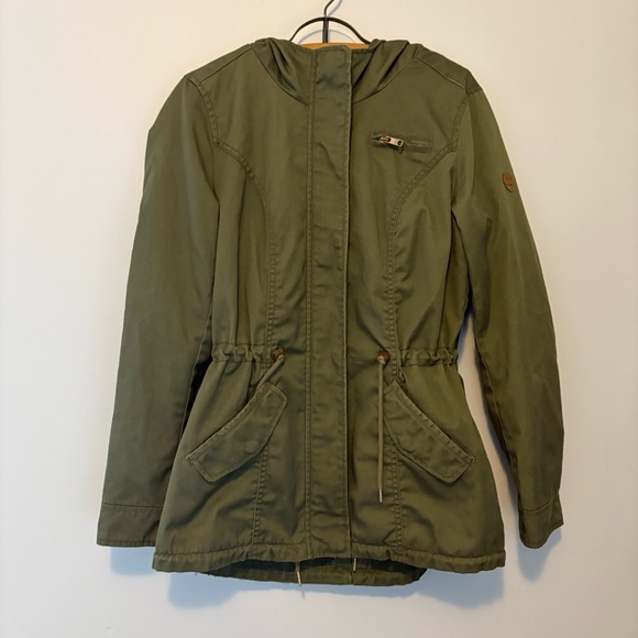 Jackets & Blazers - Only Woman’s M Lorca Spring Canvas Parka Hooded Lined Green Jacket
